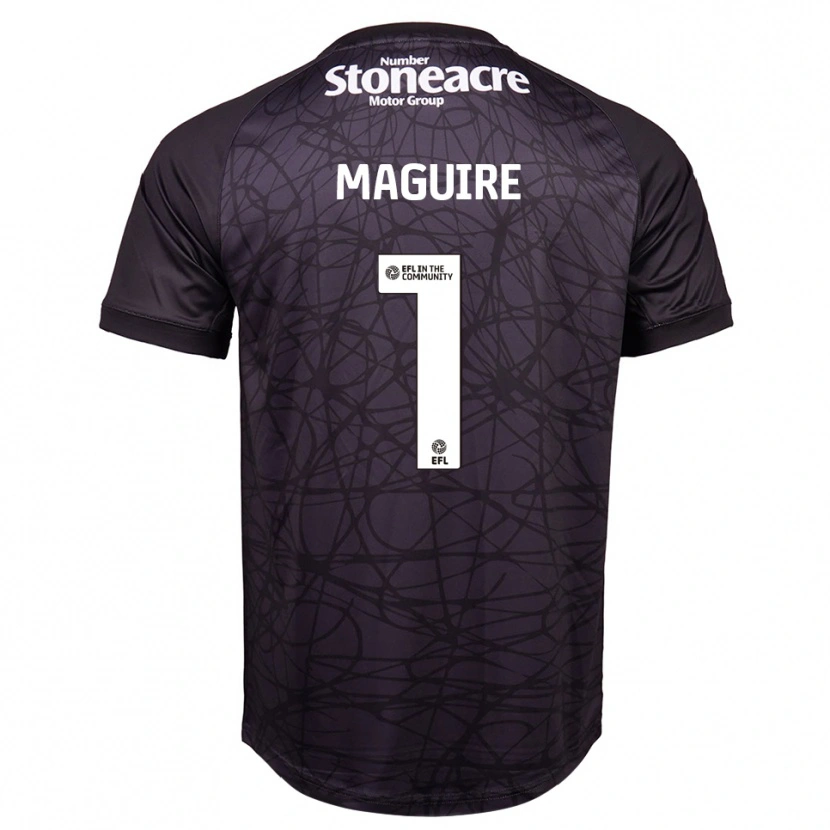 Danxen Femme Imogen Maguire #1 Maillot de Gardien Noir Blanc 2025/26 T-shirt