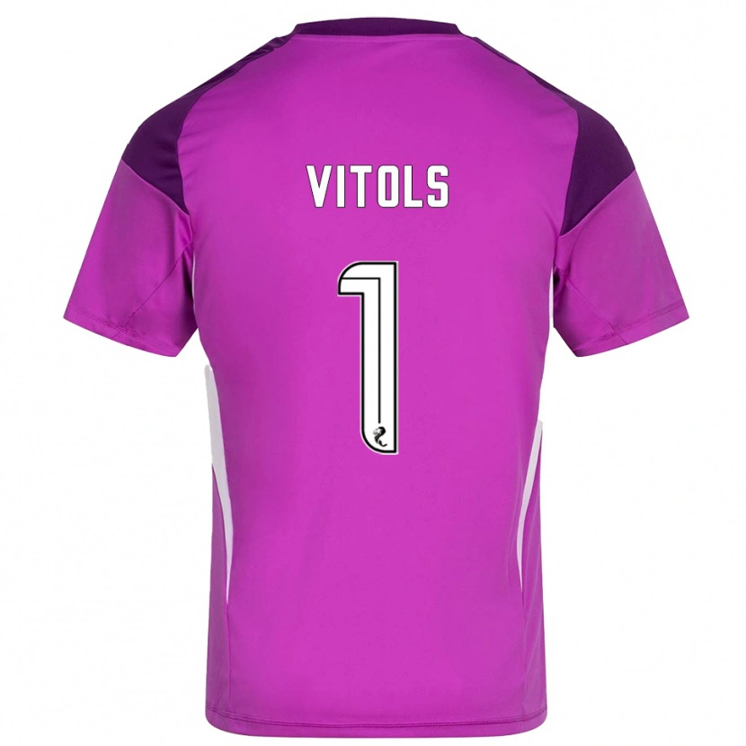 Danxen Femme Rodrigo Vitols #1 Maillot de Gardien Magenta Violet 2025/26 T-shirt