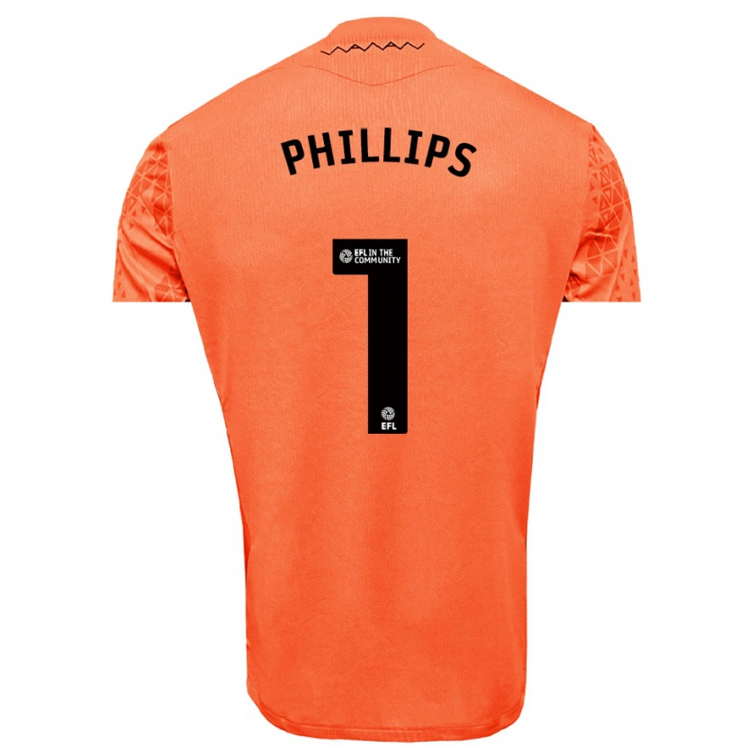 Danxen Femme Jack Phillips #1 Maillot de Gardien Noir Orange 2025/26 T-shirt