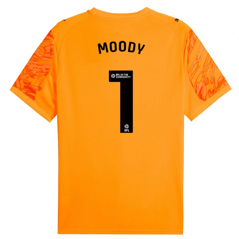 Danxen Femme Dylan Moody #1 Maillot de Gardien Noir Orange 2025/26 T-shirt