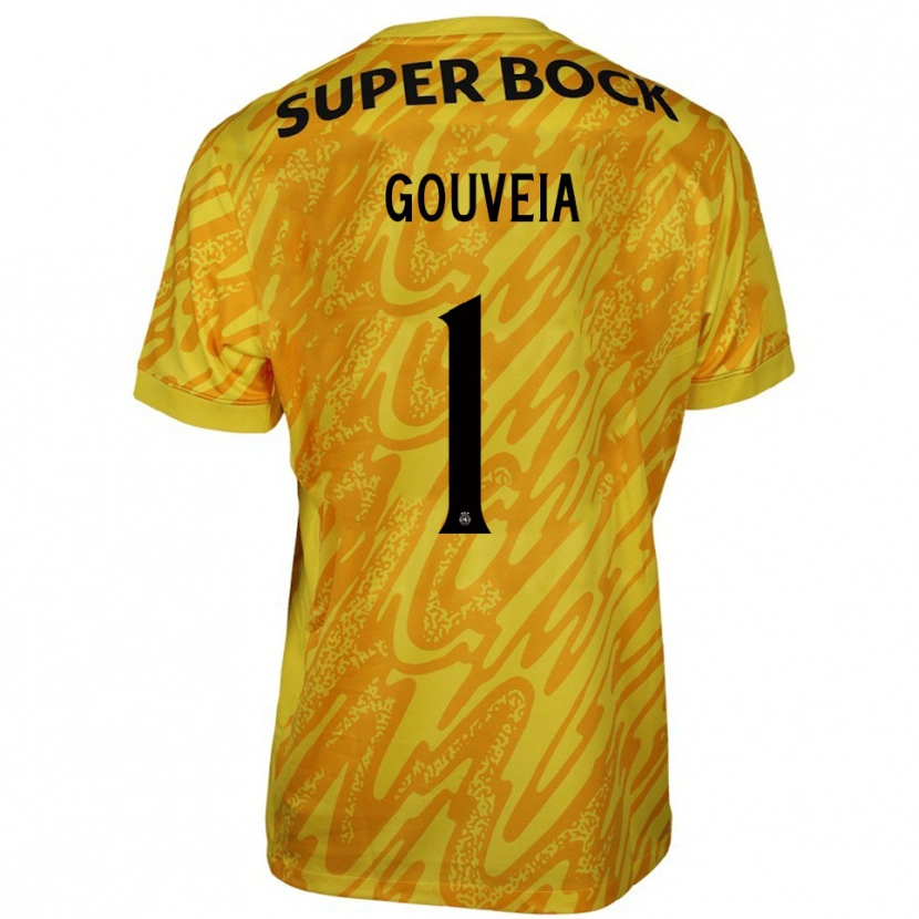 Danxen Femme Miguel Gouveia #1 Maillot de Gardien Jaune Orange 2025/26 T-shirt