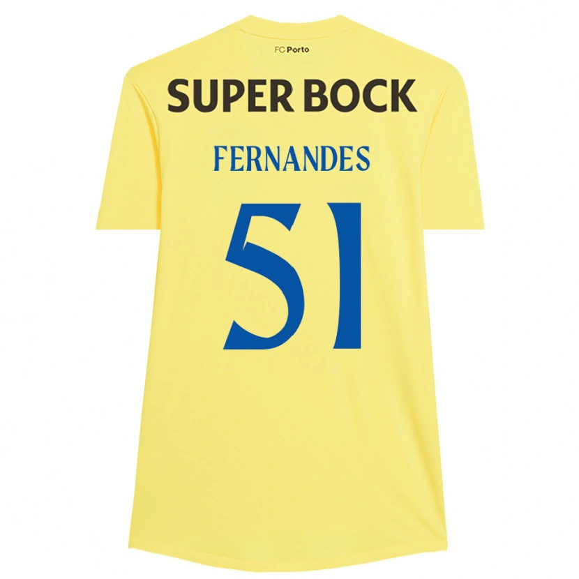 Danxen Femme Diogo Fernandes #51 Maillot de Gardien Jaune Clair Noir 2025/26 T-shirt
