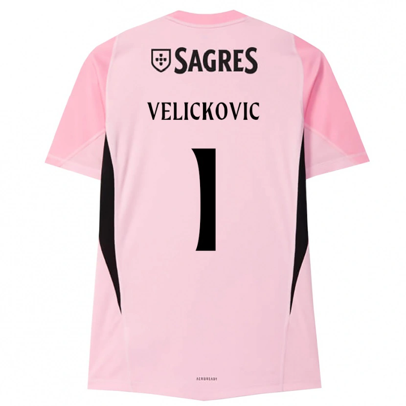 Danxen Femme Luka Veličković #1 Maillot de Gardien Rose Noir 2025/26 T-shirt