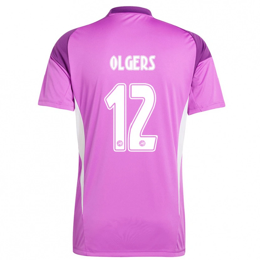 Danxen Femme Guus Olgers #12 Maillot de Gardien Violet Clair Blanc 2025/26 T-shirt