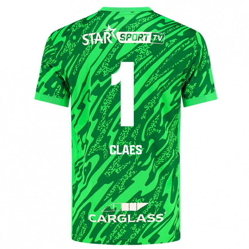 Danxen Femme Mirthe Claes #1 Maillot de Gardien Vert Foncé Blanc 2025/26 T-shirt