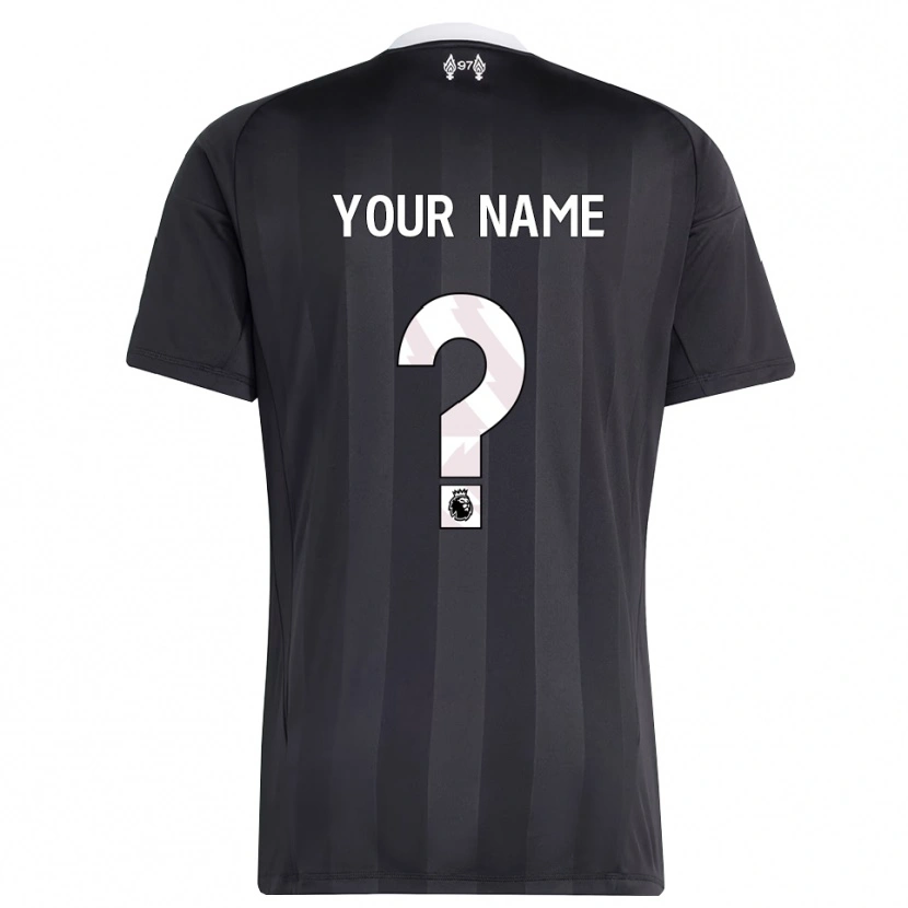 Danxen Femme Liverpool FC Maillot de Gardien Noir Blanc 2025/26 T-shirt