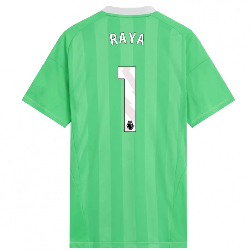 Danxen Femme David Raya #1 Maillot de Gardien Vert Clair Blanc 2025/26 T-shirt