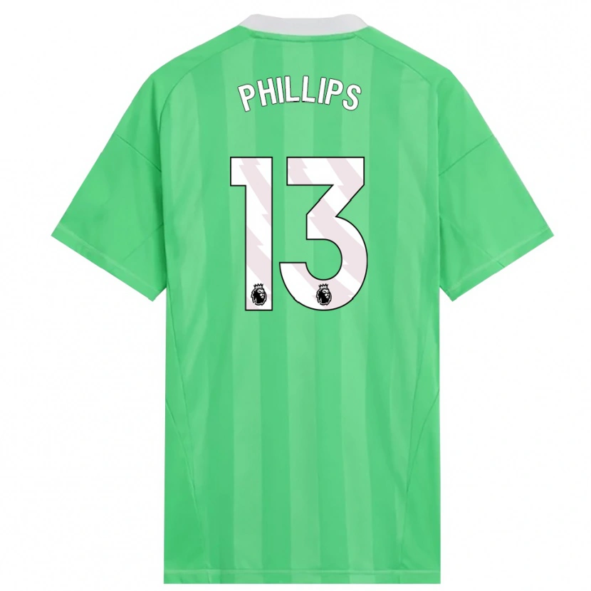 Danxen Femme Charlie Phillips #13 Maillot de Gardien Vert Clair Blanc 2025/26 T-shirt