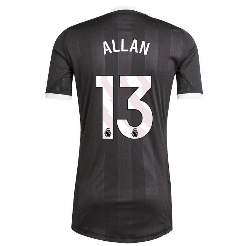 Danxen Femme Jack Allan #13 Maillot de Gardien Noir Blanc 2025/26 T-shirt