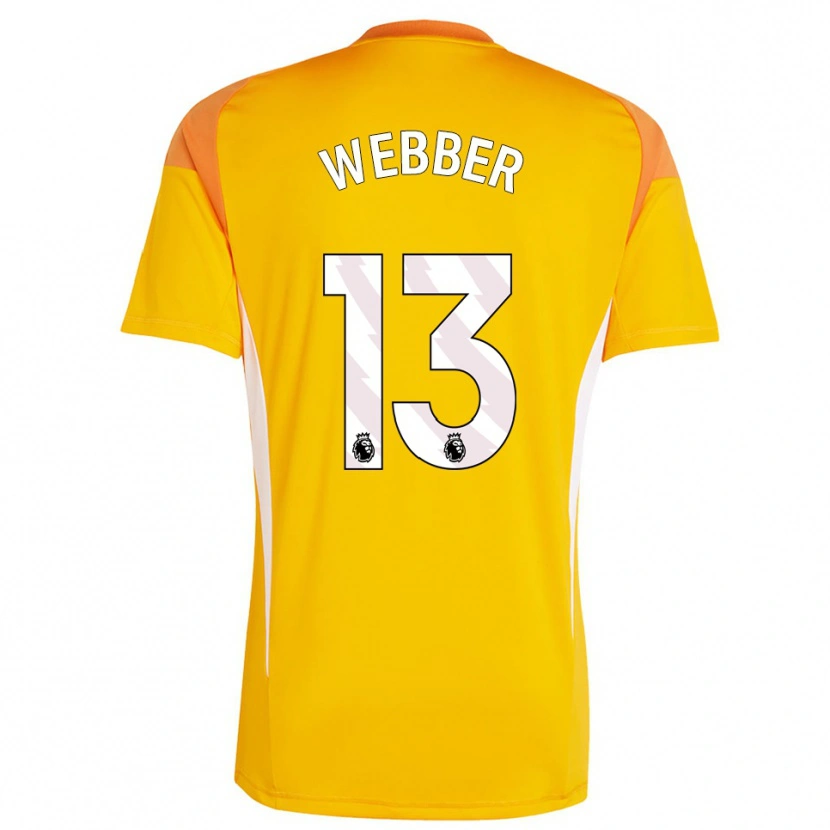 Danxen Femme Amber Webber #13 Maillot de Gardien Blanc Orange 2025/26 T-shirt