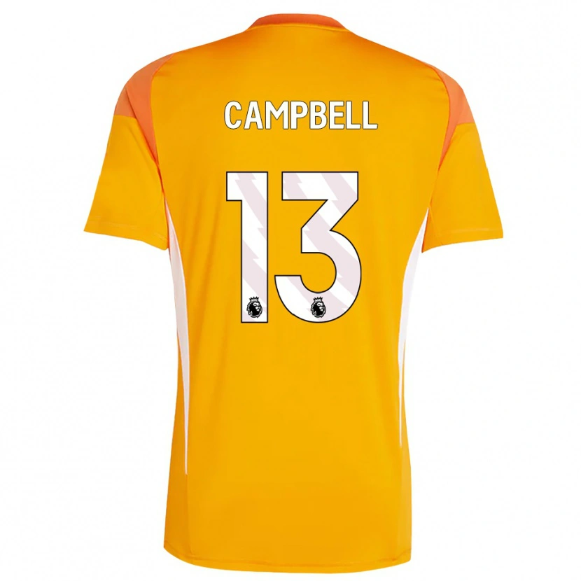 Danxen Femme Luke Campbell #13 Maillot de Gardien Blanc Orange 2025/26 T-shirt