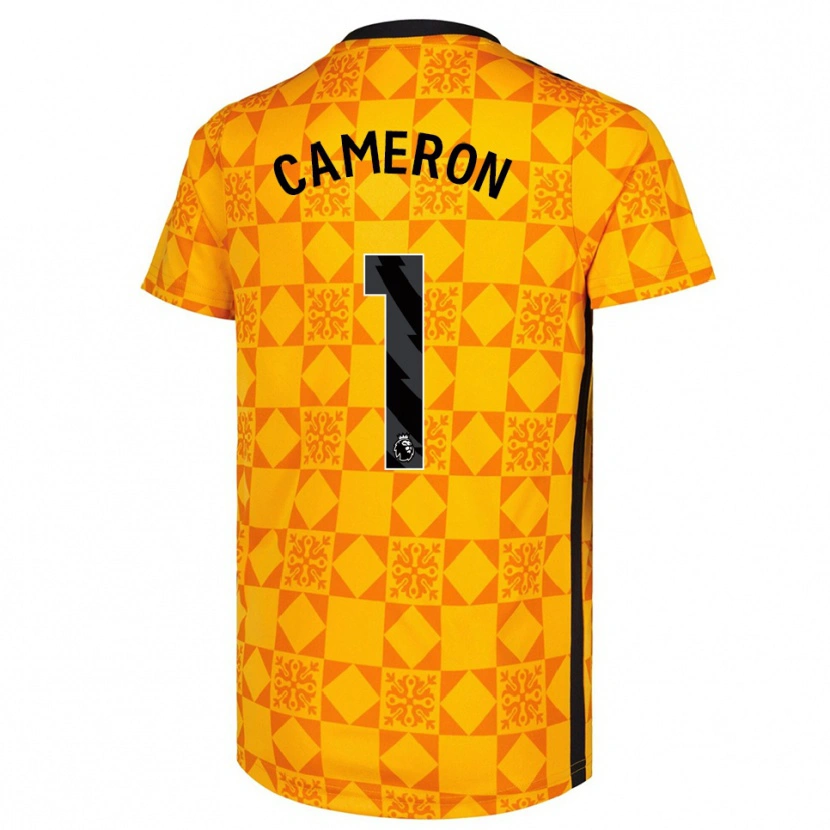 Danxen Femme Dan Cameron #1 Maillot de Gardien Jaune Noir 2025/26 T-shirt