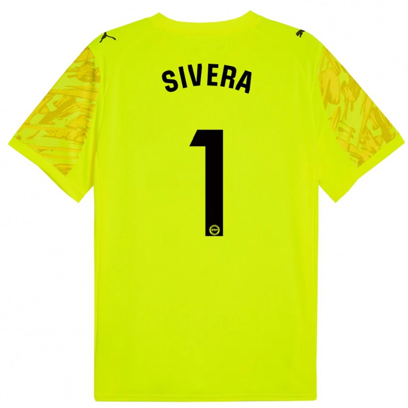 Danxen Femme Antonio Sivera #1 Maillot de Gardien Jaune Noir 2025/26 T-shirt
