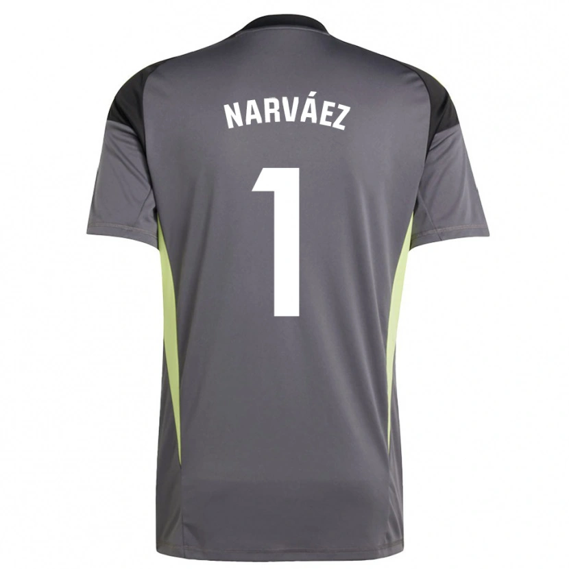 Danxen Femme Miguel Narváez #1 Maillot de Gardien Gris Foncé Noir 2025/26 T-shirt
