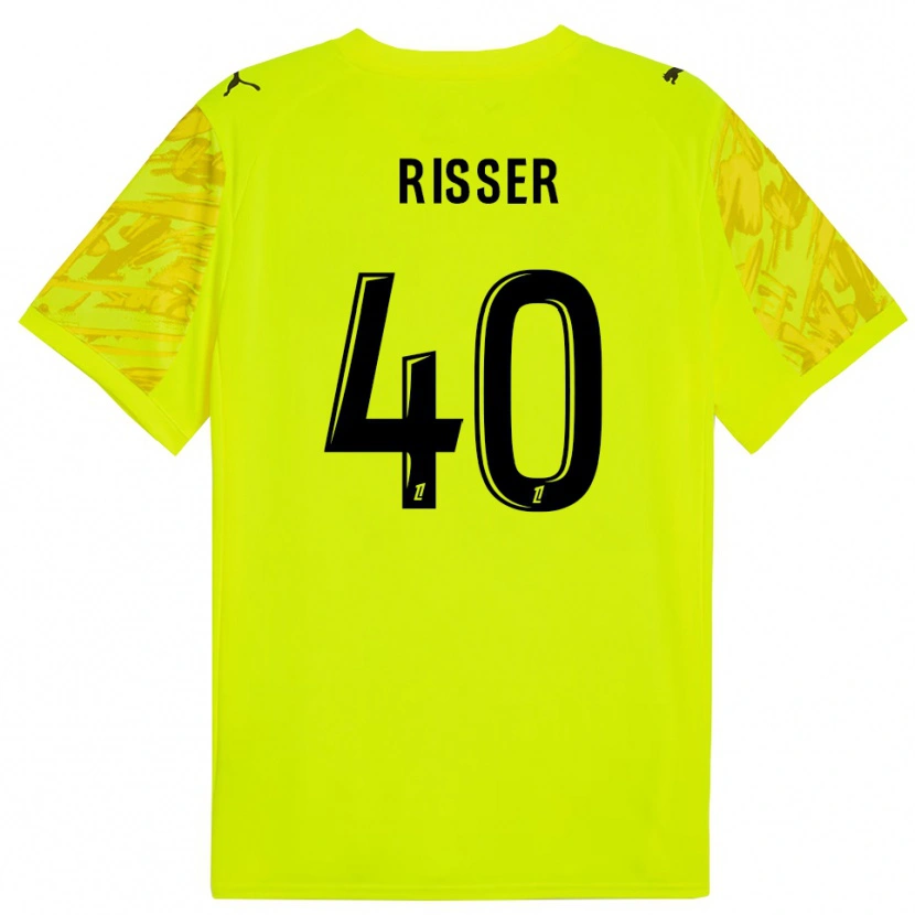 Danxen Femme Robin Risser #40 Maillot de Gardien Vert Fluo Noir 2025/26 T-shirt