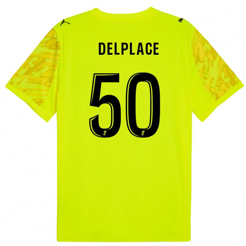 Danxen Femme Adam Delplace #50 Maillot de Gardien Vert Fluo Noir 2025/26 T-shirt