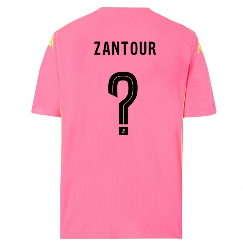 Danxen Femme Ishaq Zantour #0 Maillot de Gardien Rose Fluo Noir 2025/26 T-shirt
