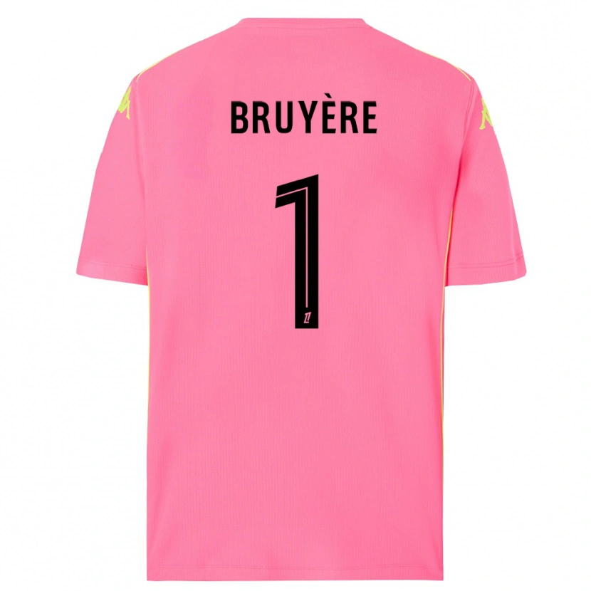 Danxen Femme Théo Bruyère #1 Maillot de Gardien Rose Fluo Noir 2025/26 T-shirt