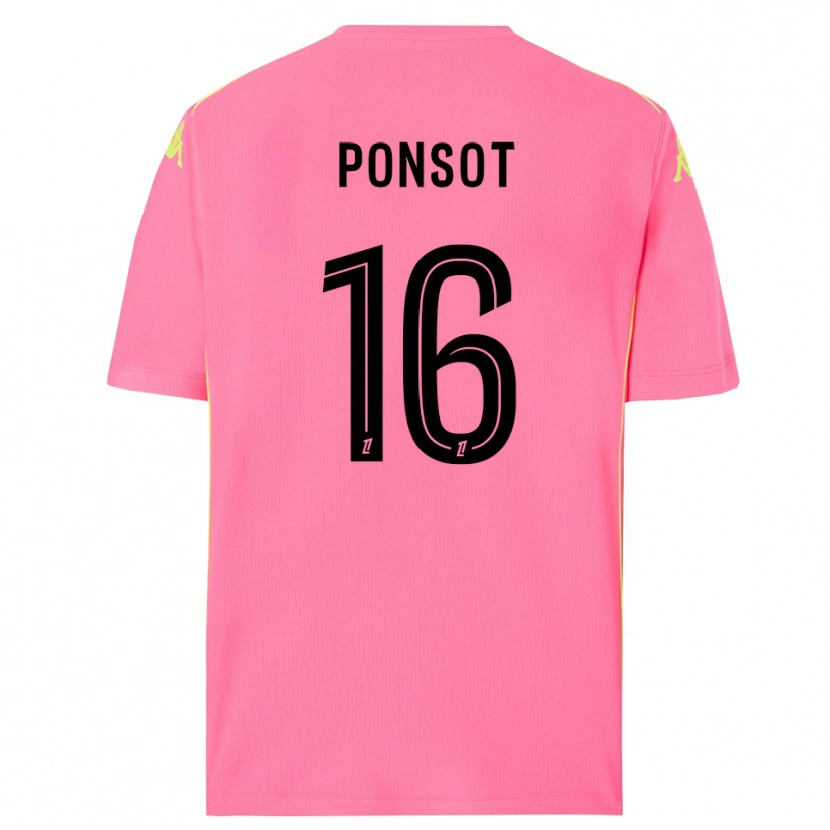 Danxen Femme Martin Ponsot #16 Maillot de Gardien Rose Fluo Noir 2025/26 T-shirt