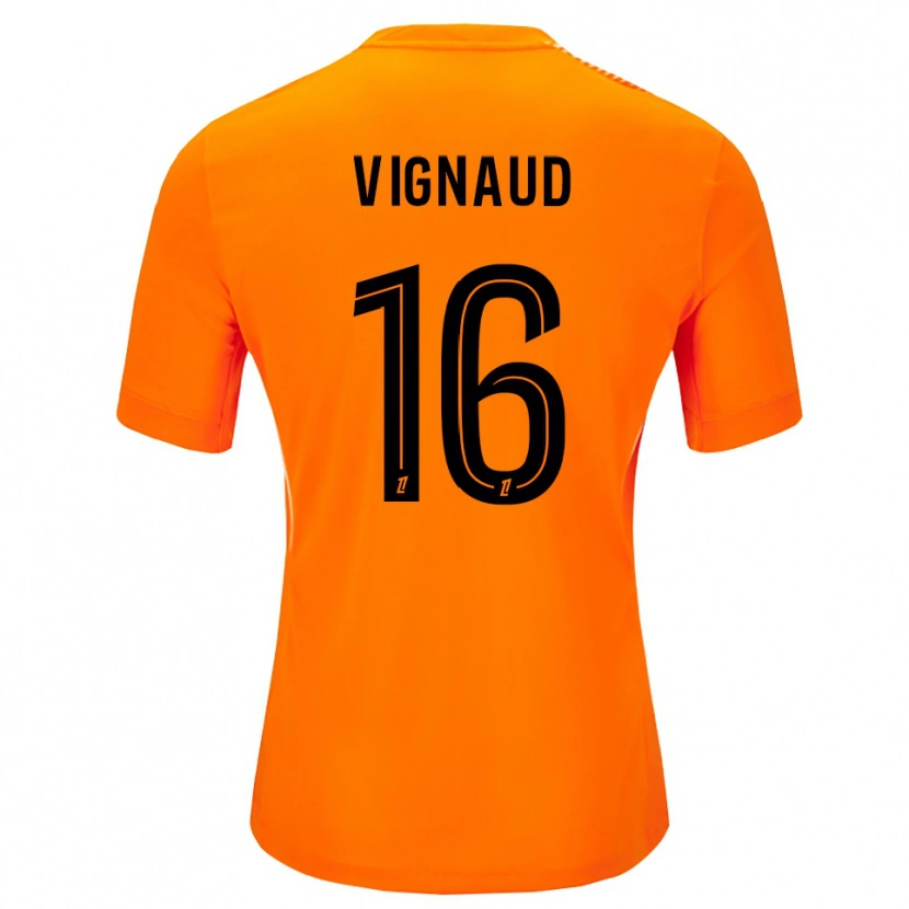 Danxen Femme Arthur Vignaud #16 Maillot de Gardien Orange Noir 2025/26 T-shirt
