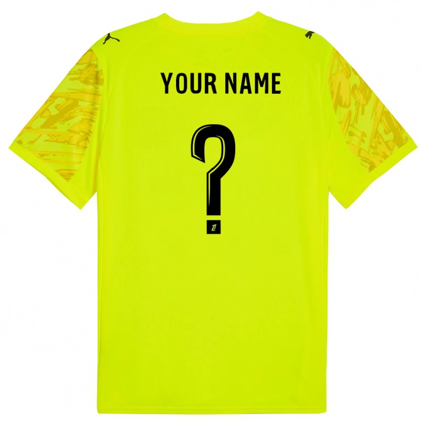 Danxen Femme Stade Rennais FC Maillot de Gardien Vert Fluo Jaune 2025/26 T-shirt