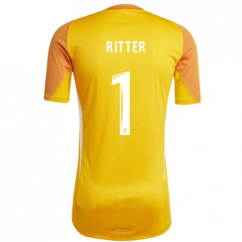 Danxen Femme Maxime Ritter #1 Maillot de Gardien Orange Blanc 2025/26 T-shirt