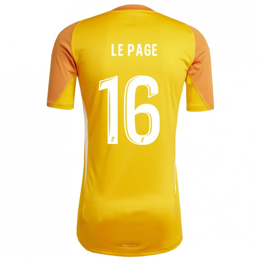 Danxen Femme Manon Le Page #16 Maillot de Gardien Orange Blanc 2025/26 T-shirt
