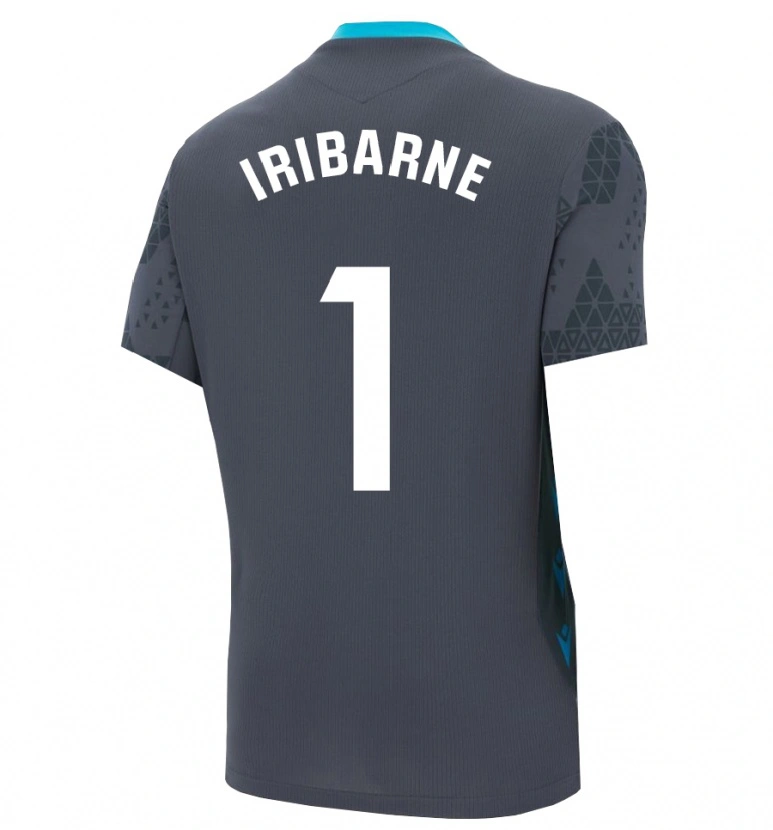 Danxen Femme Bruno Iribarne #1 Maillot de Gardien Gris Foncé Noir 2025/26 T-shirt