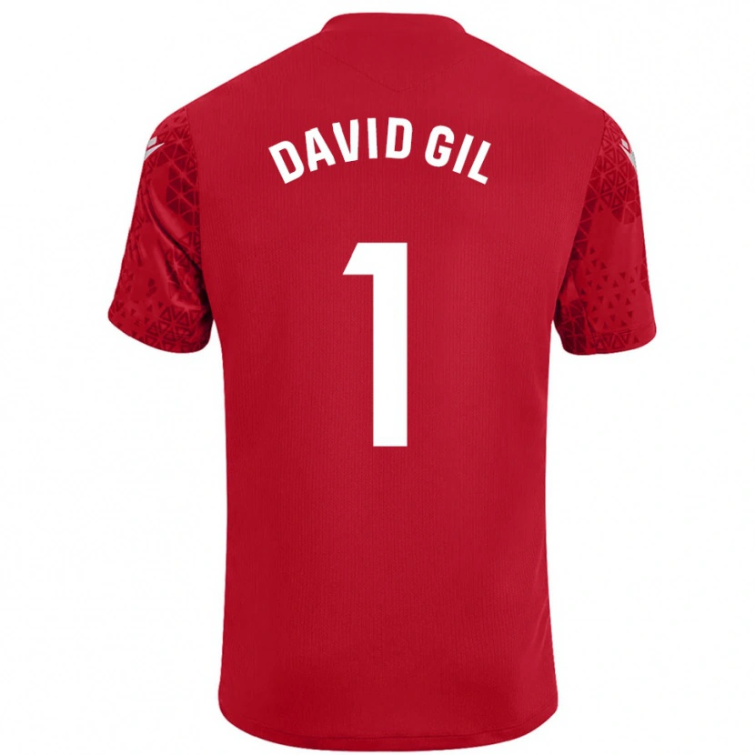 Danxen Femme David Gil #1 Maillot de Gardien Rouge Blanc 2025/26 T-shirt