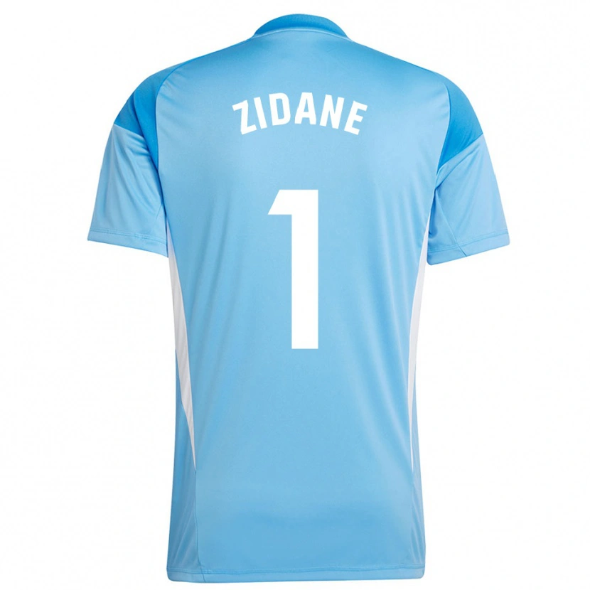 Danxen Femme Luca Zidane #1 Maillot de Gardien Bleu Ciel Blanc 2025/26 T-shirt
