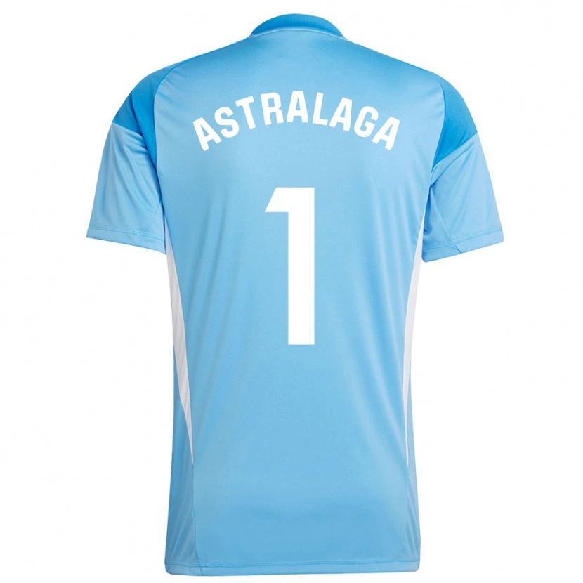 Danxen Femme Ander Astralaga #1 Maillot de Gardien Bleu Ciel Blanc 2025/26 T-shirt