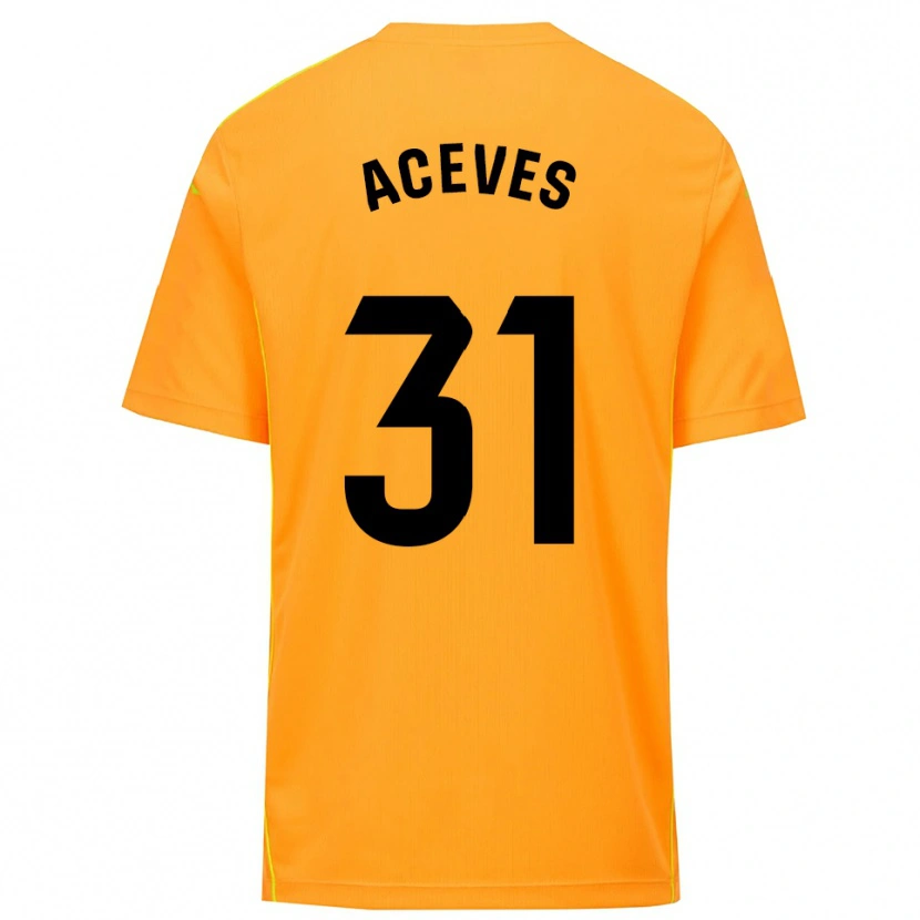 Danxen Femme Álvaro Aceves #31 Maillot de Gardien Orange Noir 2025/26 T-shirt