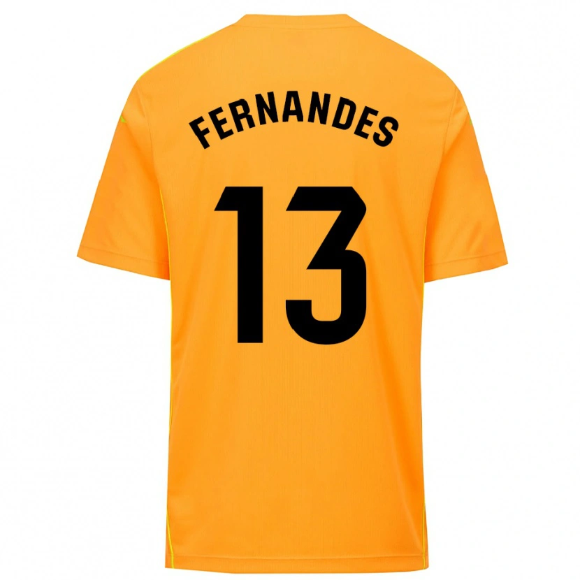 Danxen Femme Guilherme Fernandes #13 Maillot de Gardien Orange Noir 2025/26 T-shirt