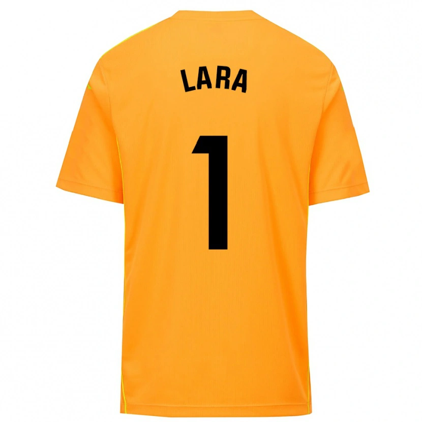 Danxen Femme Lara Lara De Las Heras Coello #1 Maillot de Gardien Orange Noir 2025/26 T-shirt