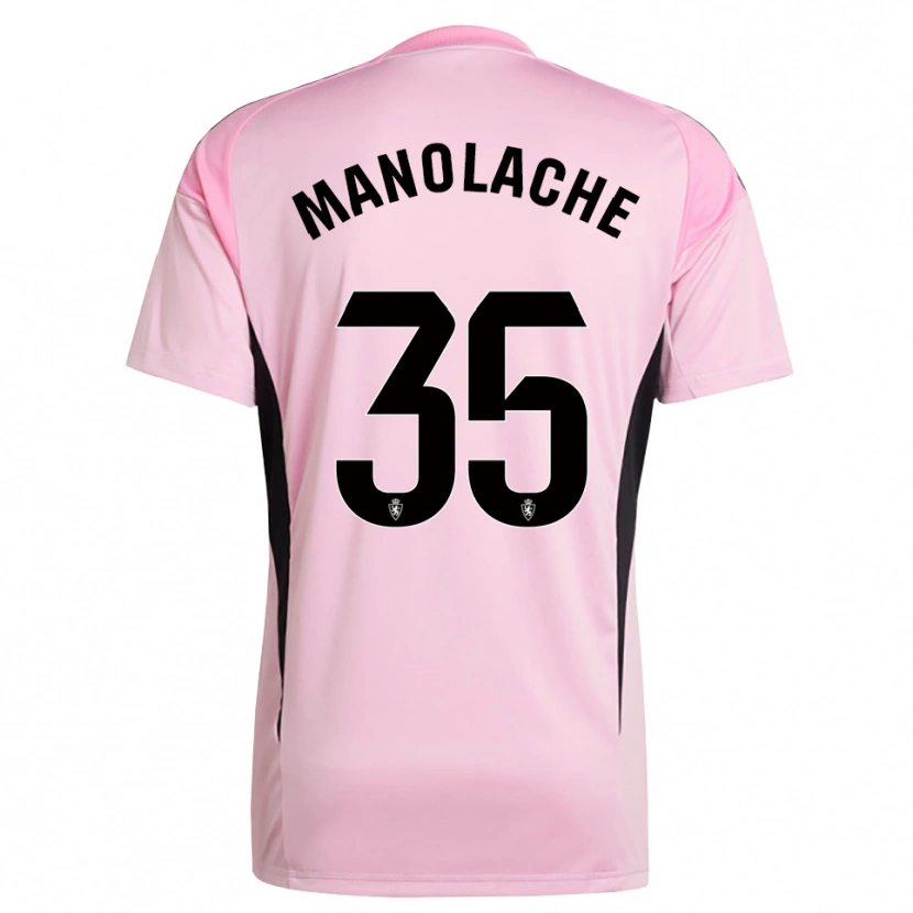 Danxen Femme Marcos Manolache #35 Maillot de Gardien Rose Clair Noir 2025/26 T-shirt