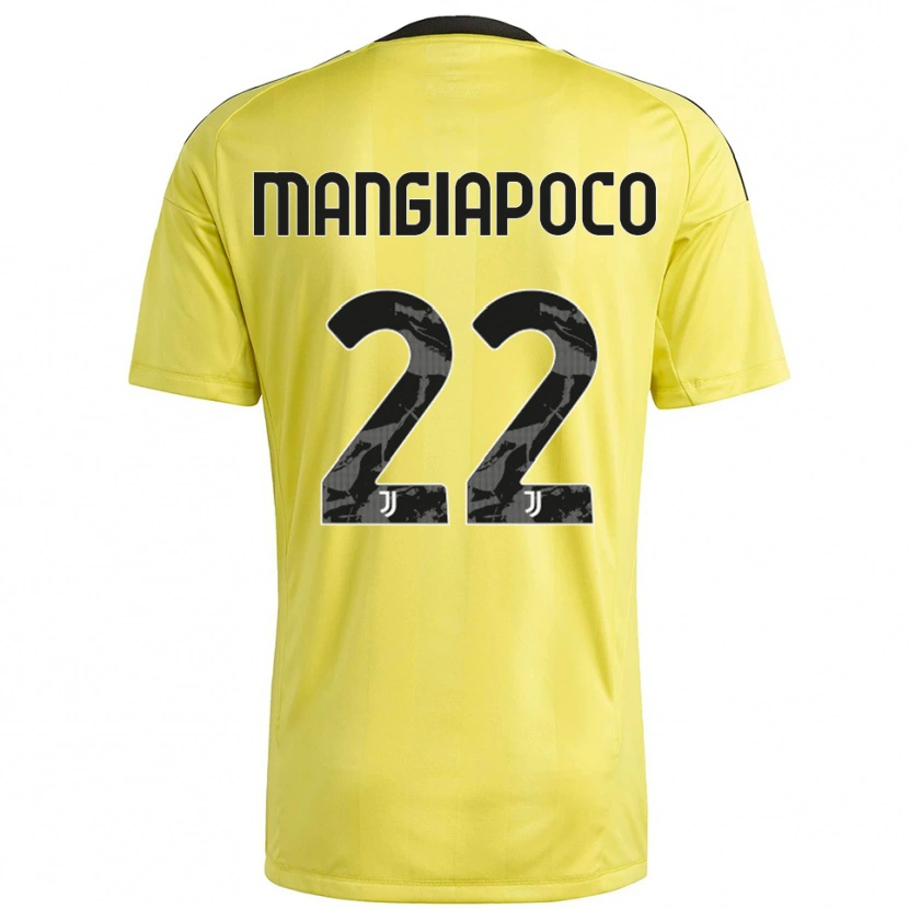 Danxen Femme Stefano Mangiapoco #22 Maillot de Gardien Blanc Jaune 2025/26 T-shirt