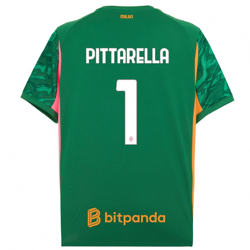 Danxen Femme Matteo Pittarella #1 Maillot de Gardien Vert Orange Rose 2025/26 T-shirt