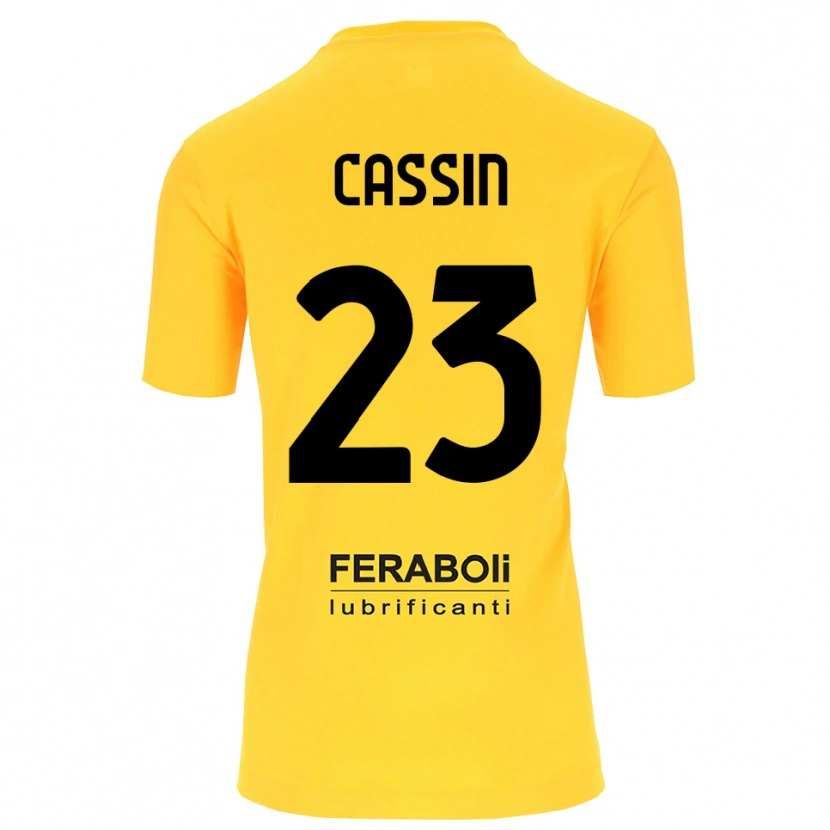 Danxen Femme Marco Cassin #23 Maillot de Gardien Jaune Noir 2025/26 T-shirt
