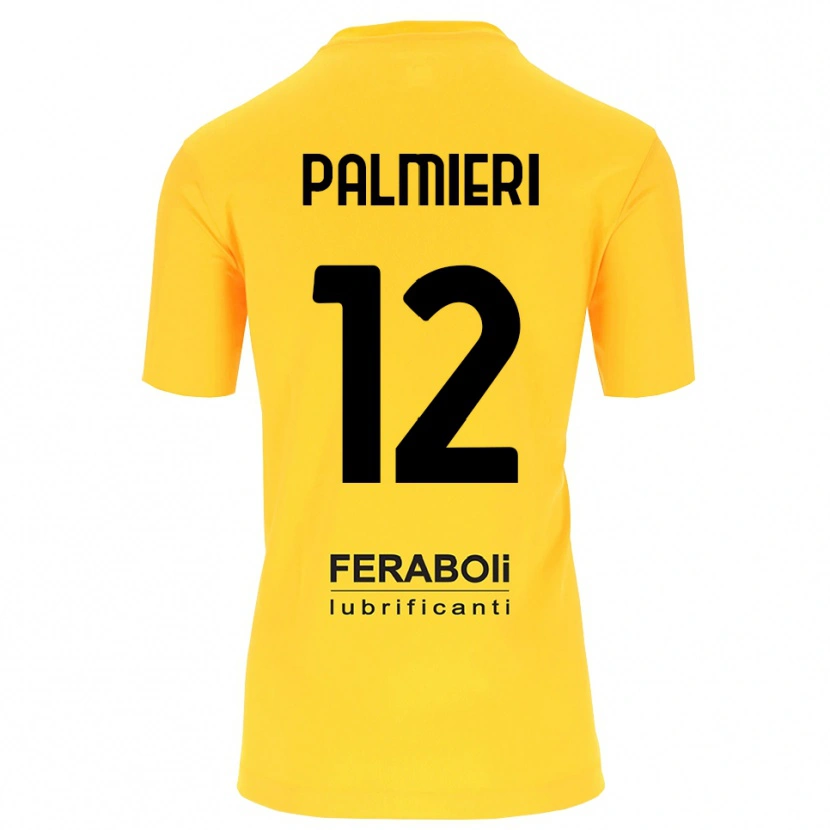 Danxen Femme Cristian Palmieri #12 Maillot de Gardien Jaune Noir 2025/26 T-shirt