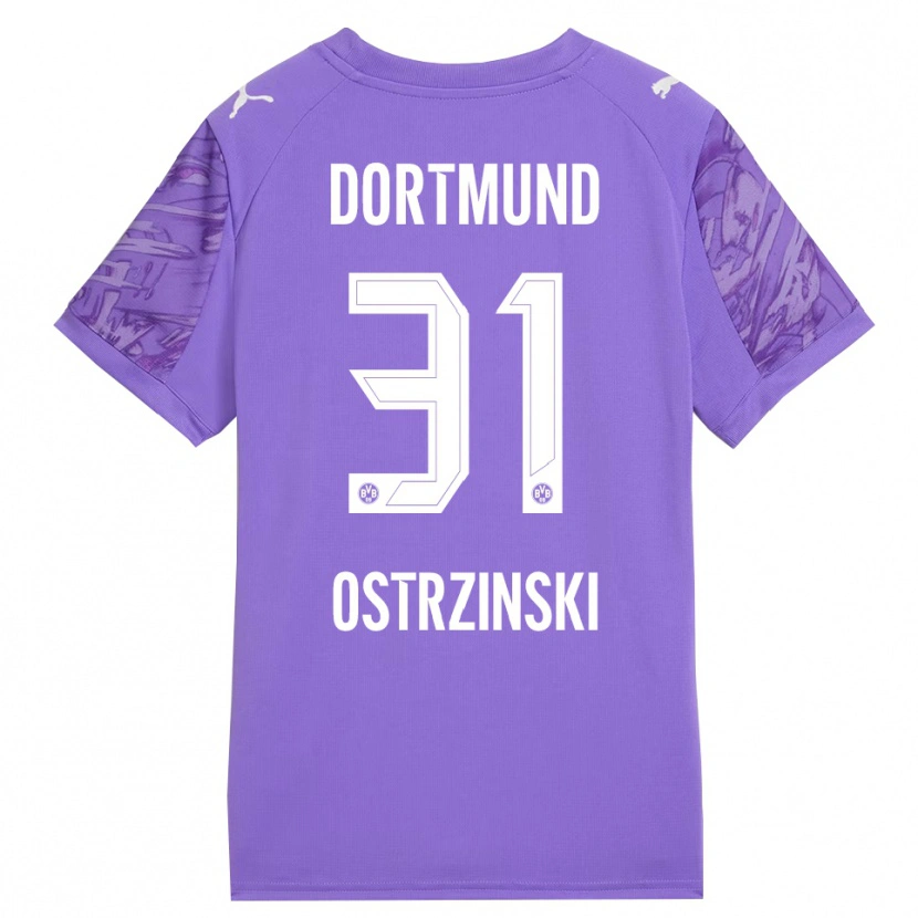 Danxen Femme Silas Ostrzinski #31 Maillot de Gardien Blanc Lilas 2025/26 T-shirt