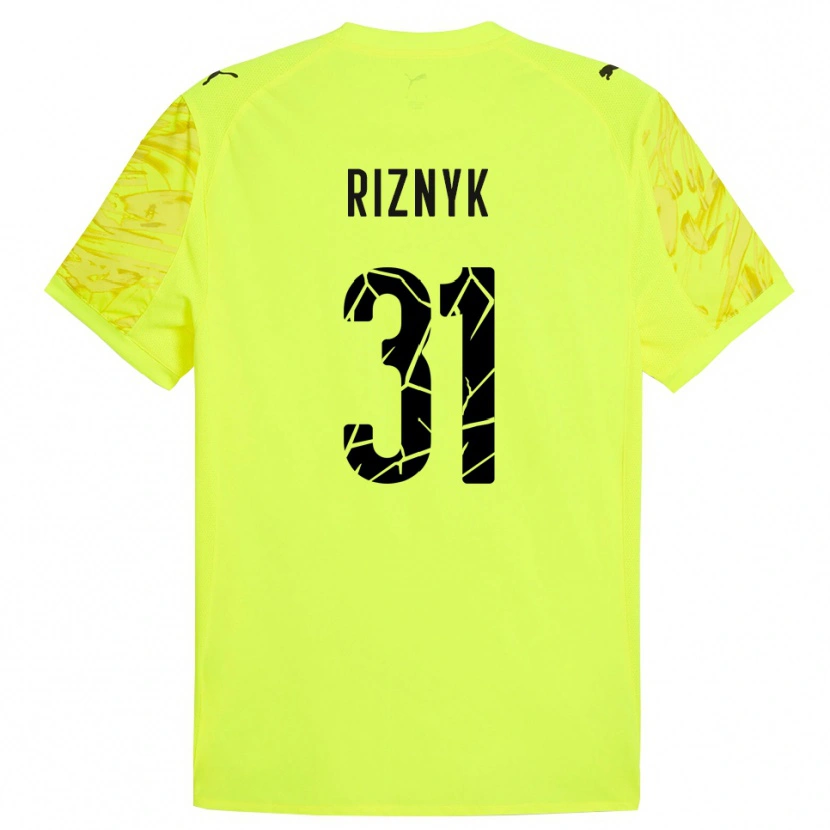 Danxen Femme Dmytro Riznyk #31 Maillot de Gardien Vert Jaune 2025/26 T-shirt