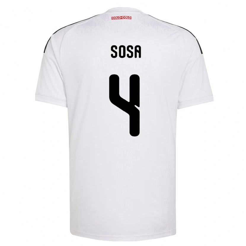 Danxen Enfant Maillot Joaquín Sosa #4 Blanc Noir Tenues Domicile 2026/27 T-Shirt