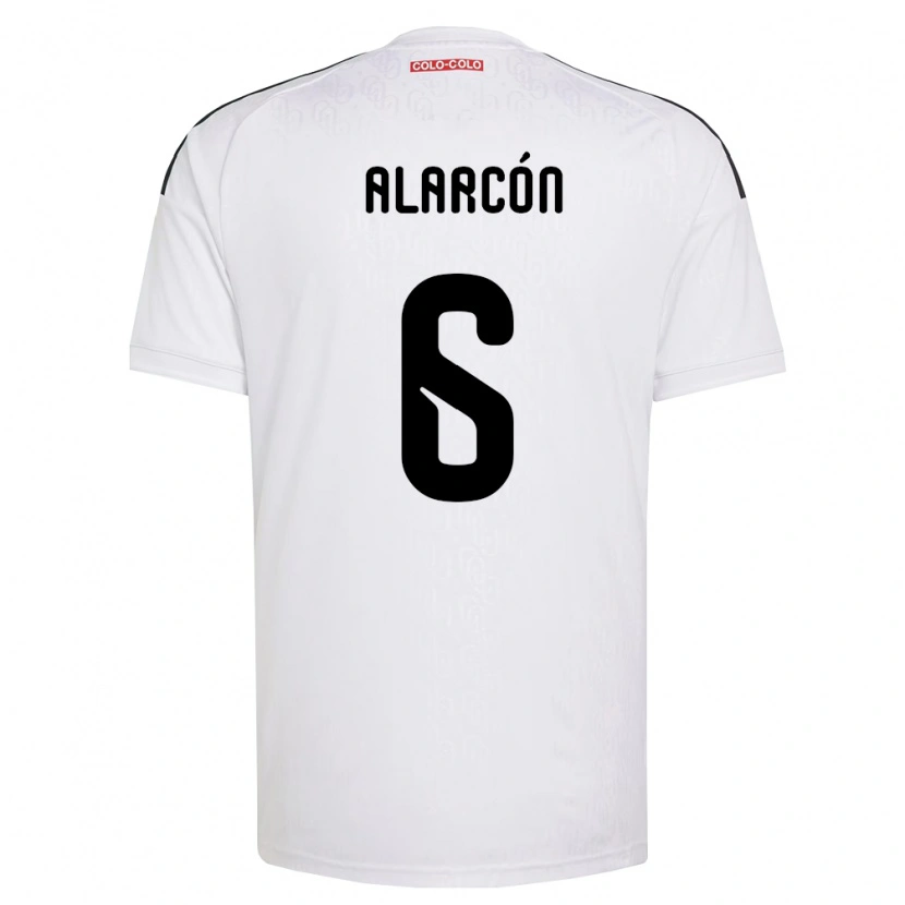Danxen Enfant Maillot Tomás Alarcón #6 Blanc Noir Tenues Domicile 2026/27 T-Shirt