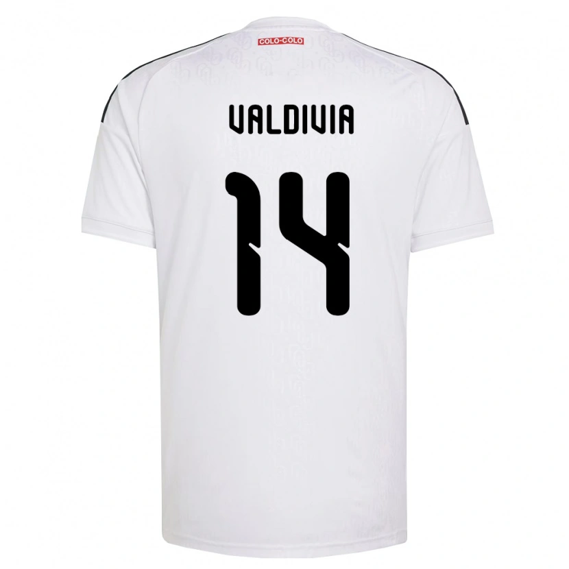 Danxen Enfant Maillot Felipe Valdivia #14 Blanc Noir Tenues Domicile 2026/27 T-Shirt