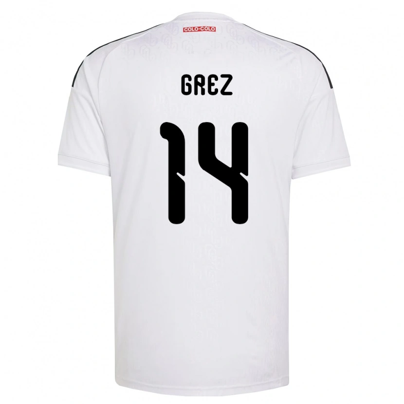 Danxen Enfant Maillot Javiera Grez #14 Blanc Noir Tenues Domicile 2026/27 T-Shirt