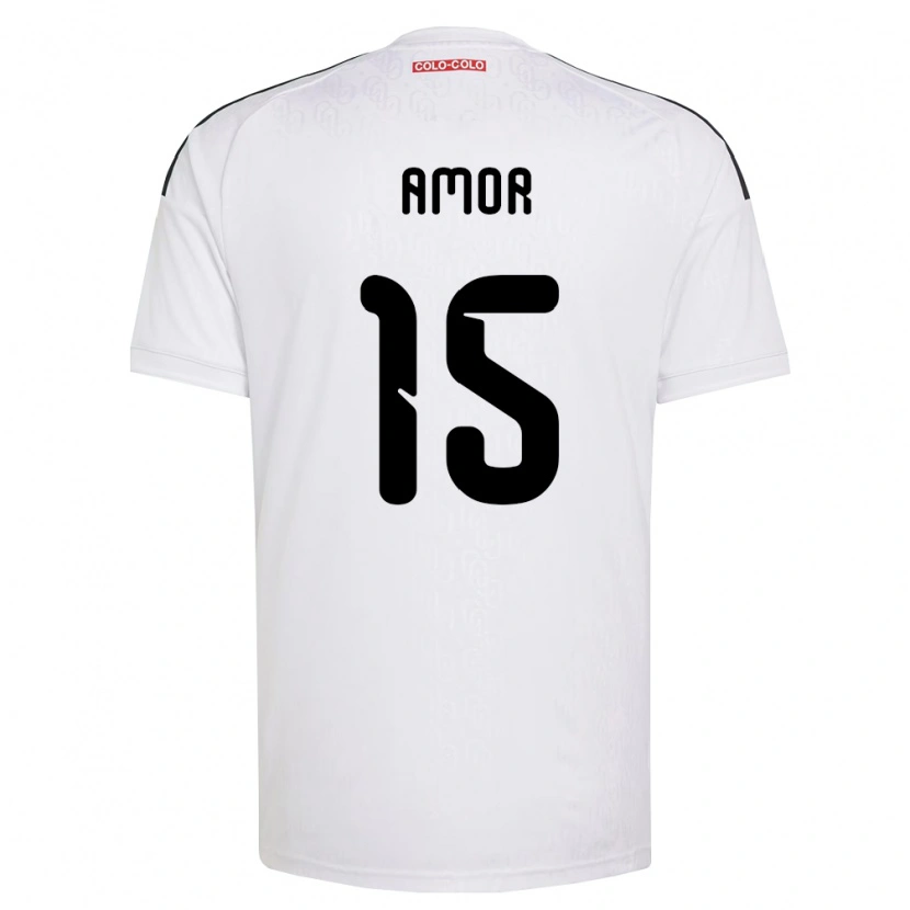 Danxen Enfant Maillot Emiliano Amor #15 Blanc Noir Tenues Domicile 2026/27 T-Shirt