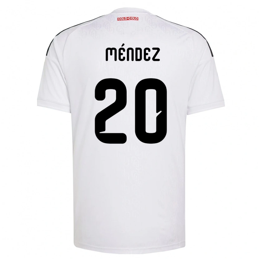 Danxen Enfant Maillot Javier Méndez #20 Blanc Noir Tenues Domicile 2026/27 T-Shirt