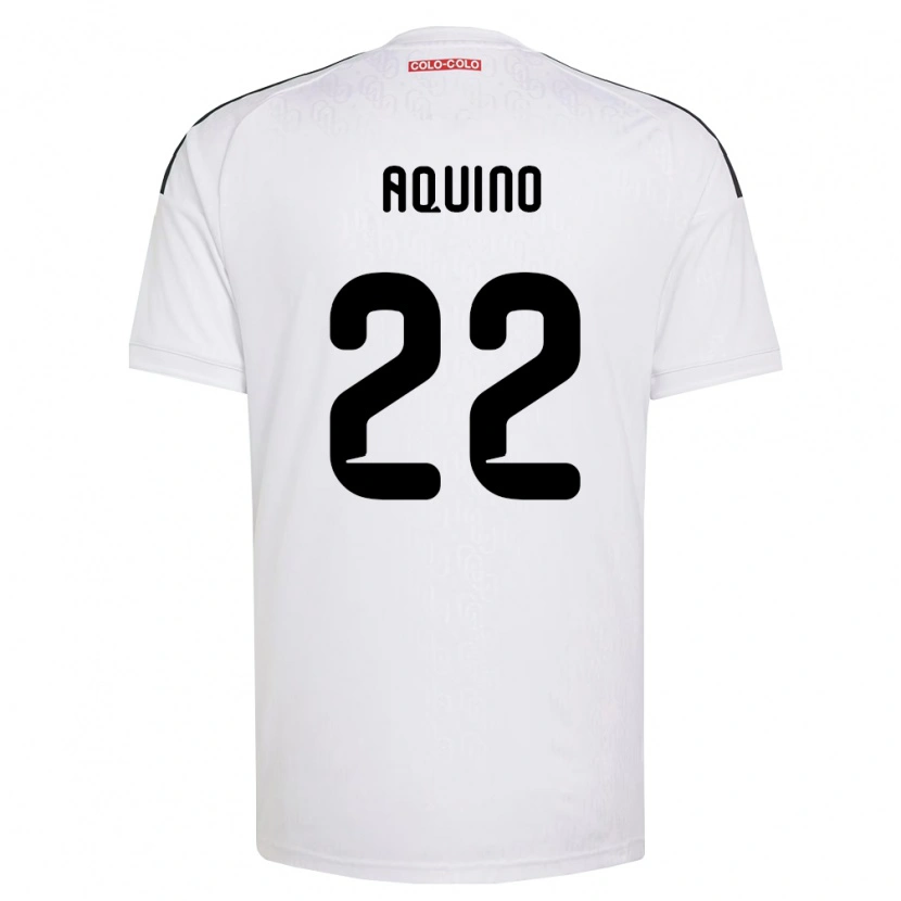 Danxen Enfant Maillot Claudio Aquino #22 Blanc Noir Tenues Domicile 2026/27 T-Shirt