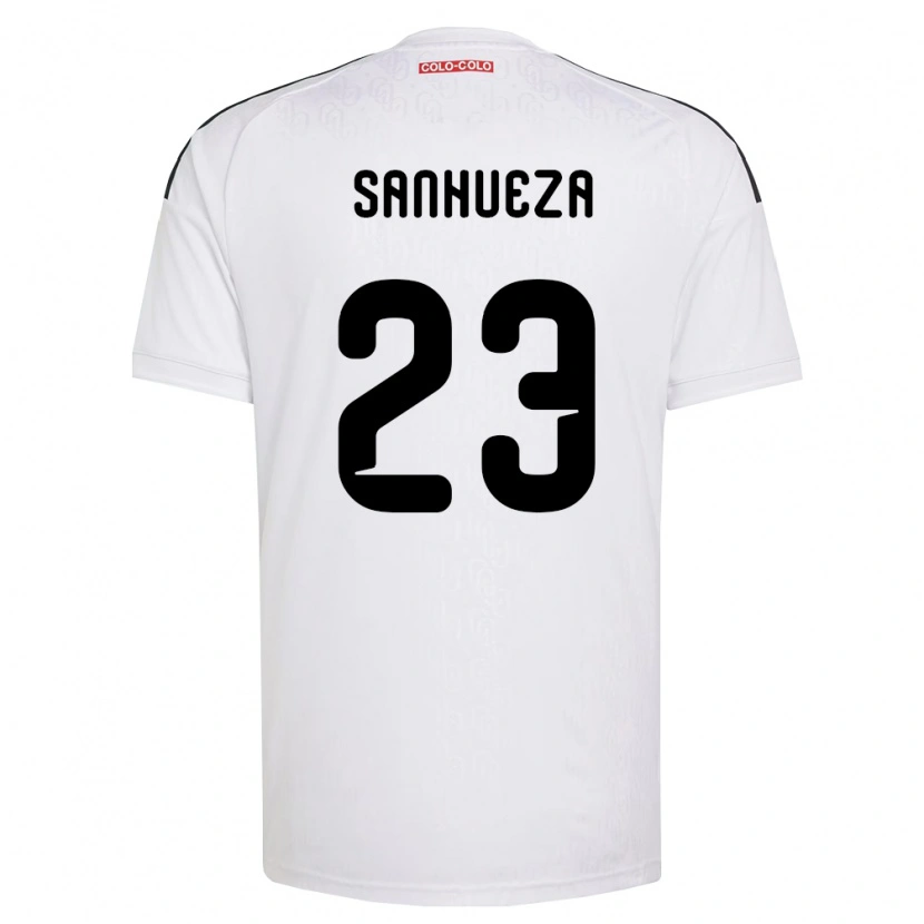 Danxen Enfant Maillot Nicol Sanhueza #23 Blanc Noir Tenues Domicile 2026/27 T-Shirt