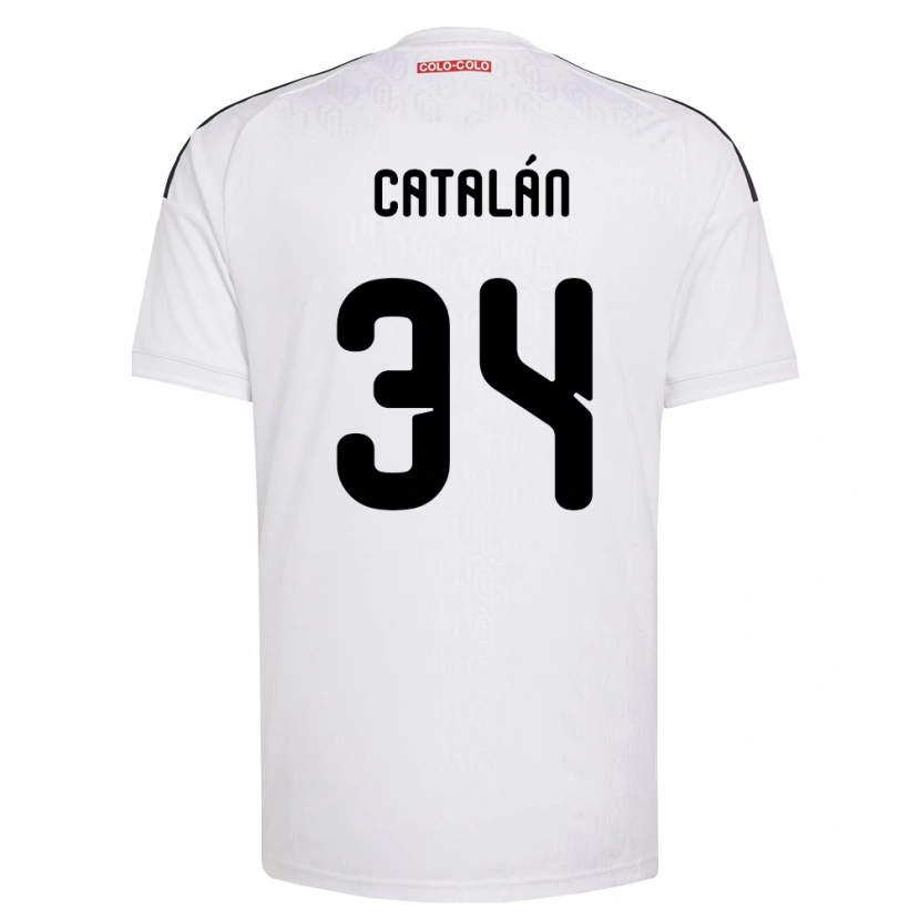 Danxen Enfant Maillot Rodrigo Catalán #34 Blanc Noir Tenues Domicile 2026/27 T-Shirt